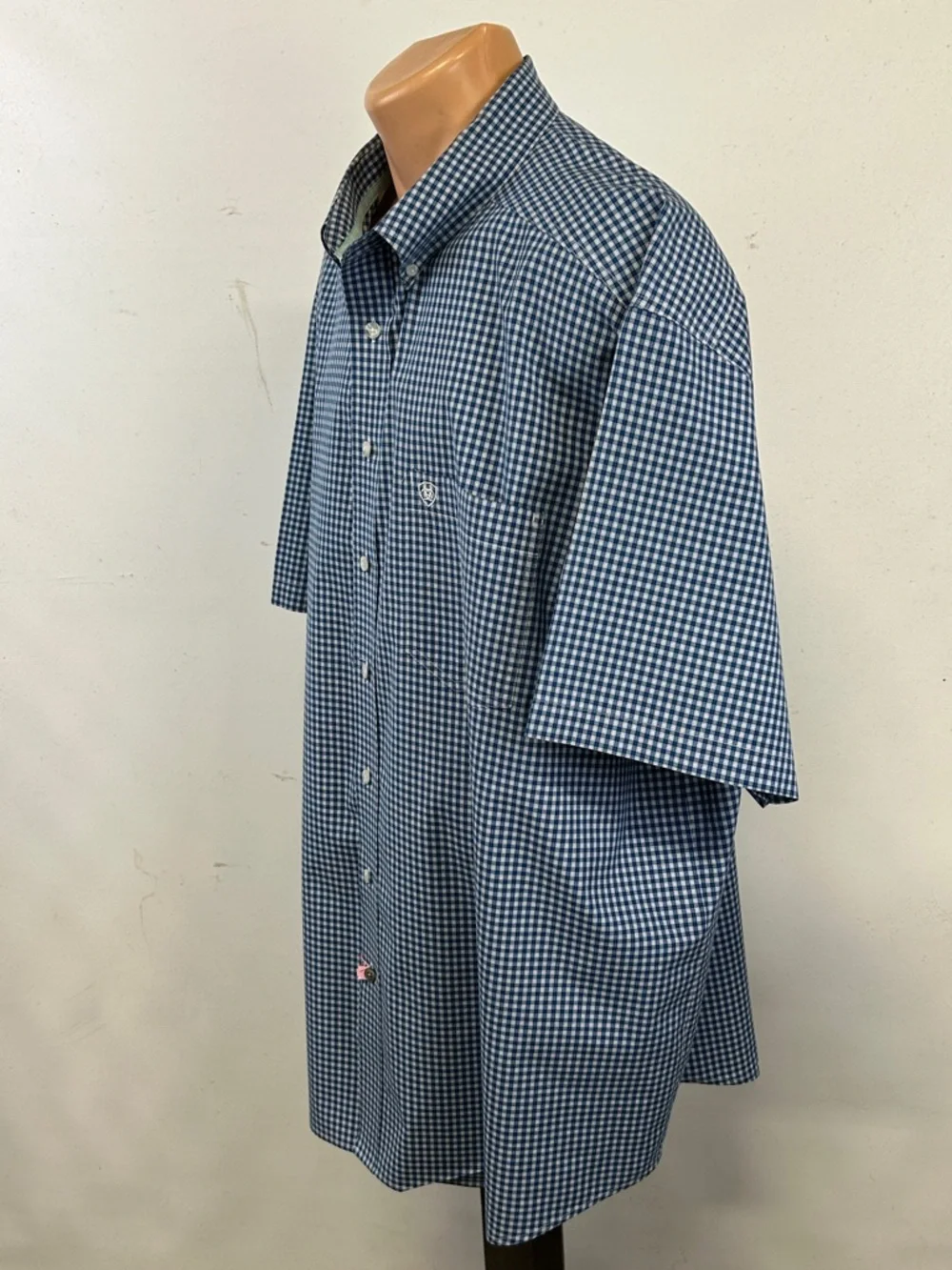 Ariat Pro Short Sleeve Button Down Collar Shirt.  3XL - Picture 5 of 7